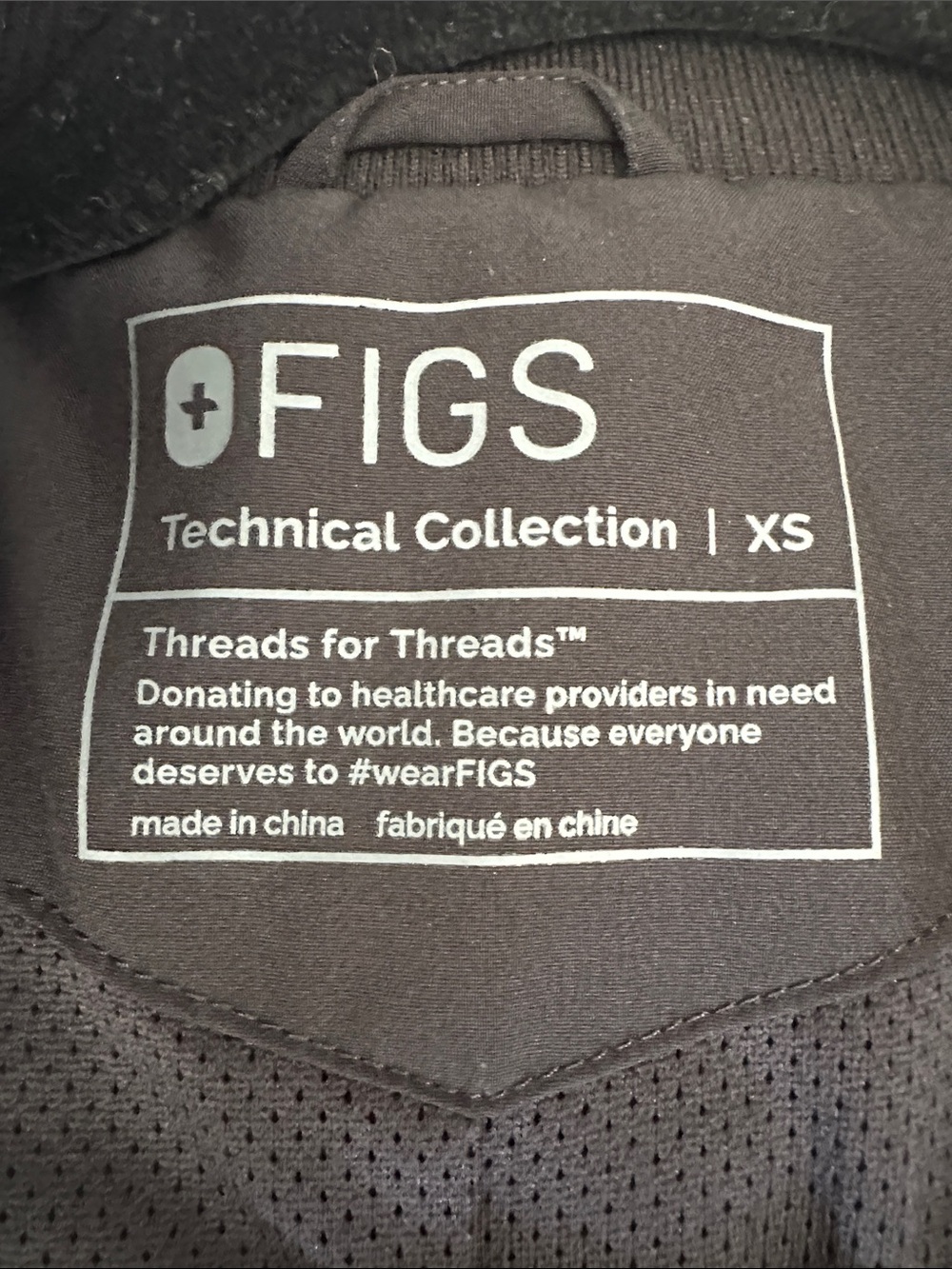 Figs Black Performance Full-Zip Jacket size XS - Picture 2 of 8
